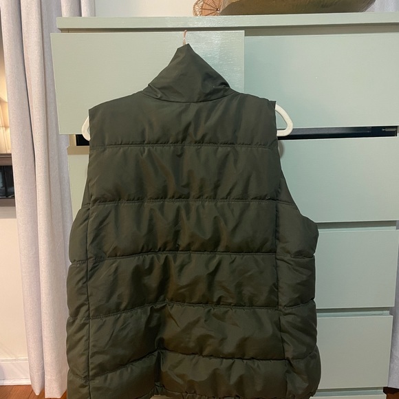 Hunter Green Fleece Lined Vest w Zipper - Picture 3 of 4